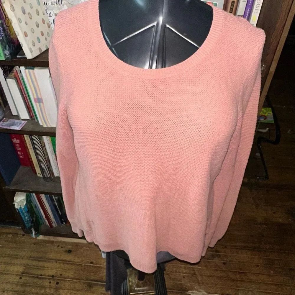 Madewell pink sustainable lightweight L sweater